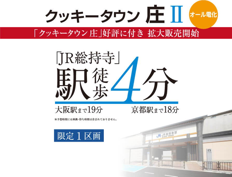 「JR総持寺」駅4分　限定１区画