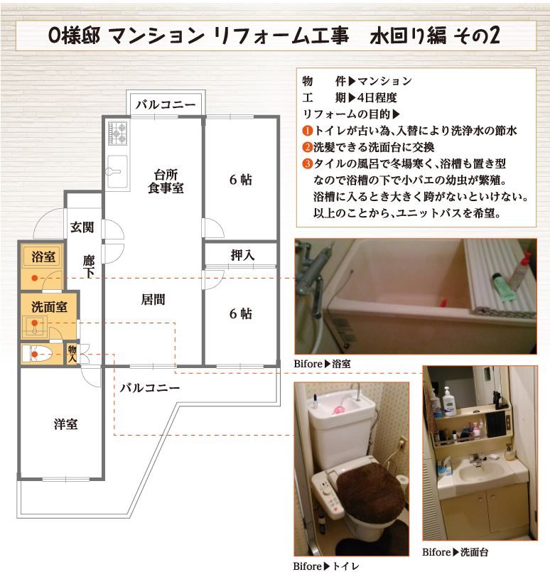 O様邸　マンション　リフォーム工事　水回り編その2