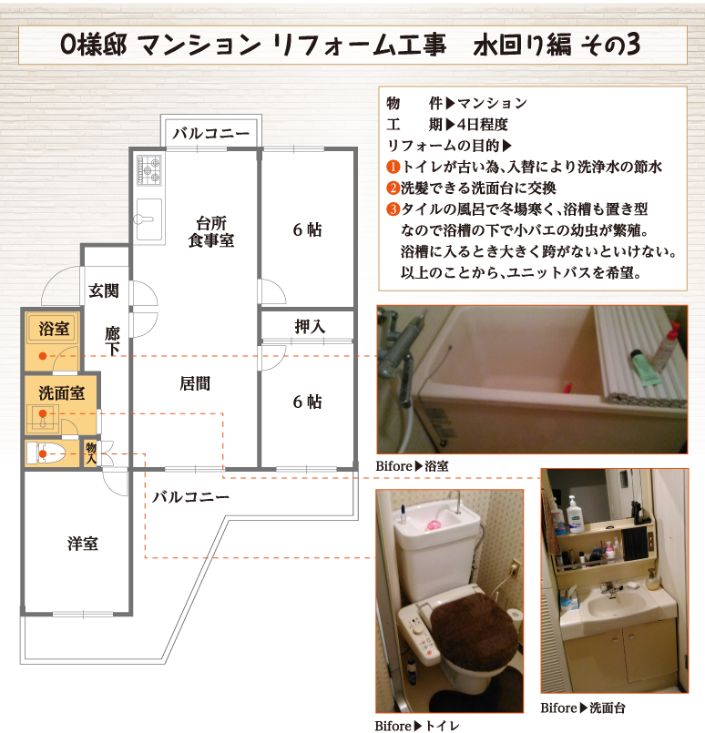 O様邸　マンション　リフォーム工事　水回り編その3